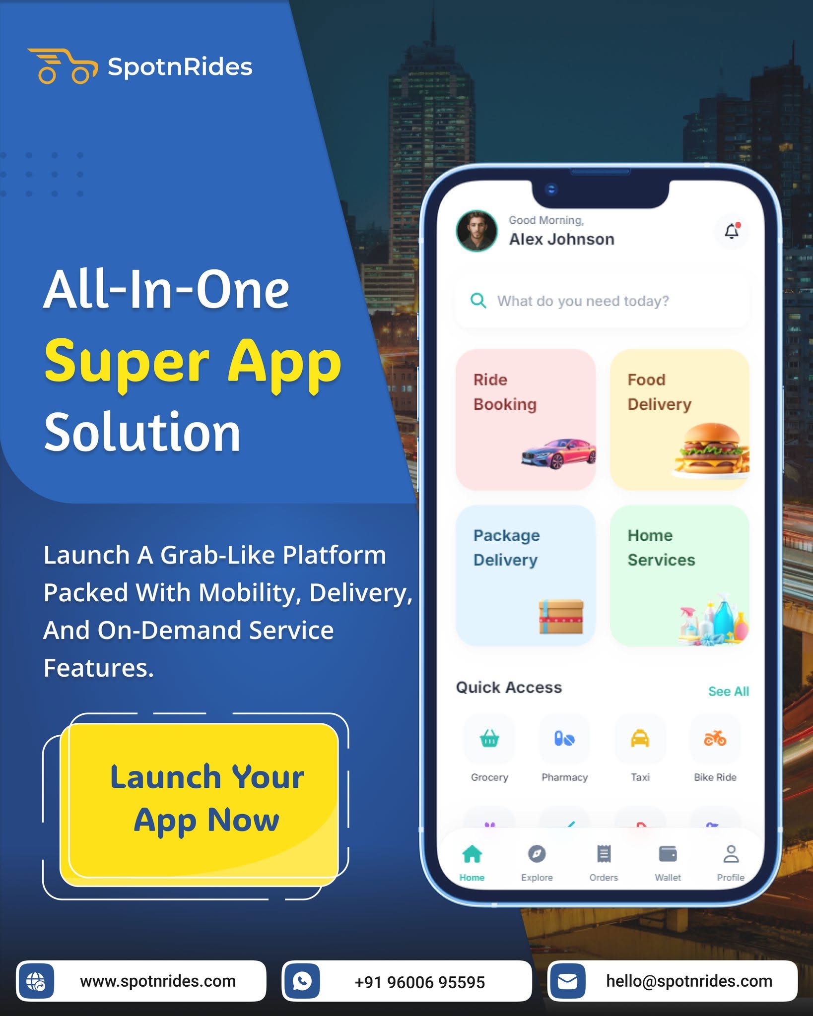 Spotnrides All-in-one App – Launch Multi-service Business
